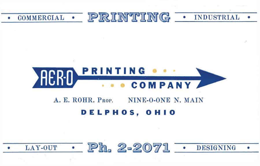 Original Aero Printing Business Cards
