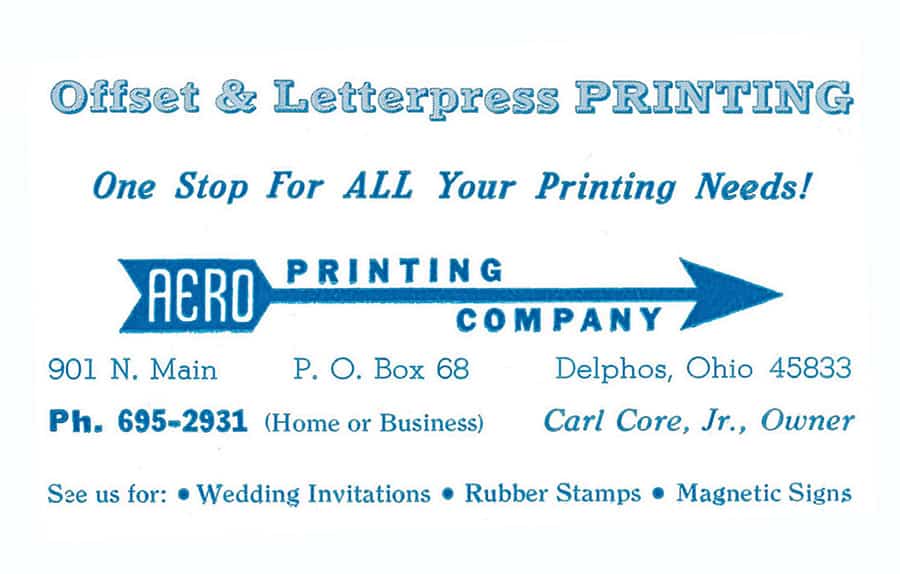 Original Aero Printing Business Cards